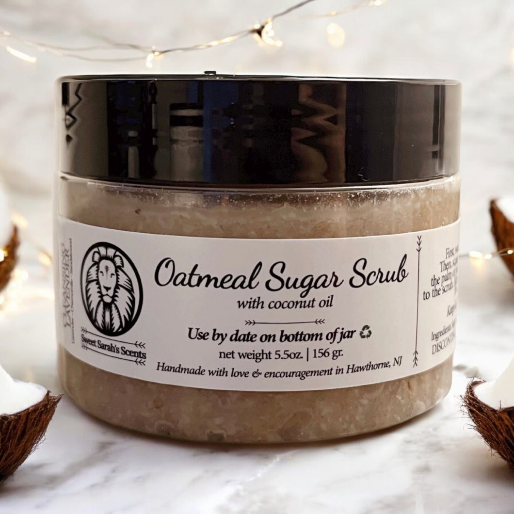 coconut palm sugar scrub Oatmeal Sugar Scrub – Sweet Sarah's Scents